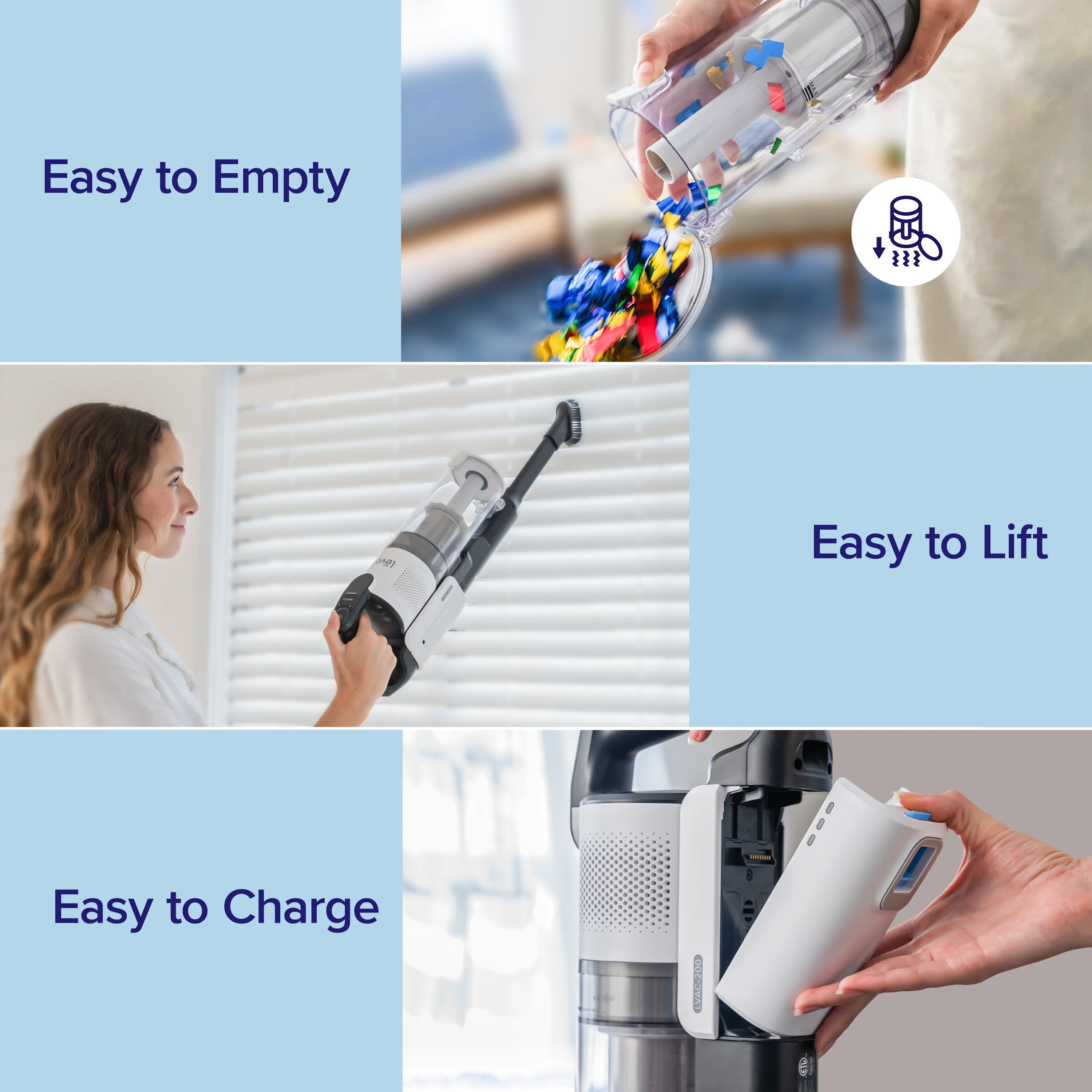 Levoit LVAC-200 Cordless Vacuum Cleaner - Grey - Image 5
