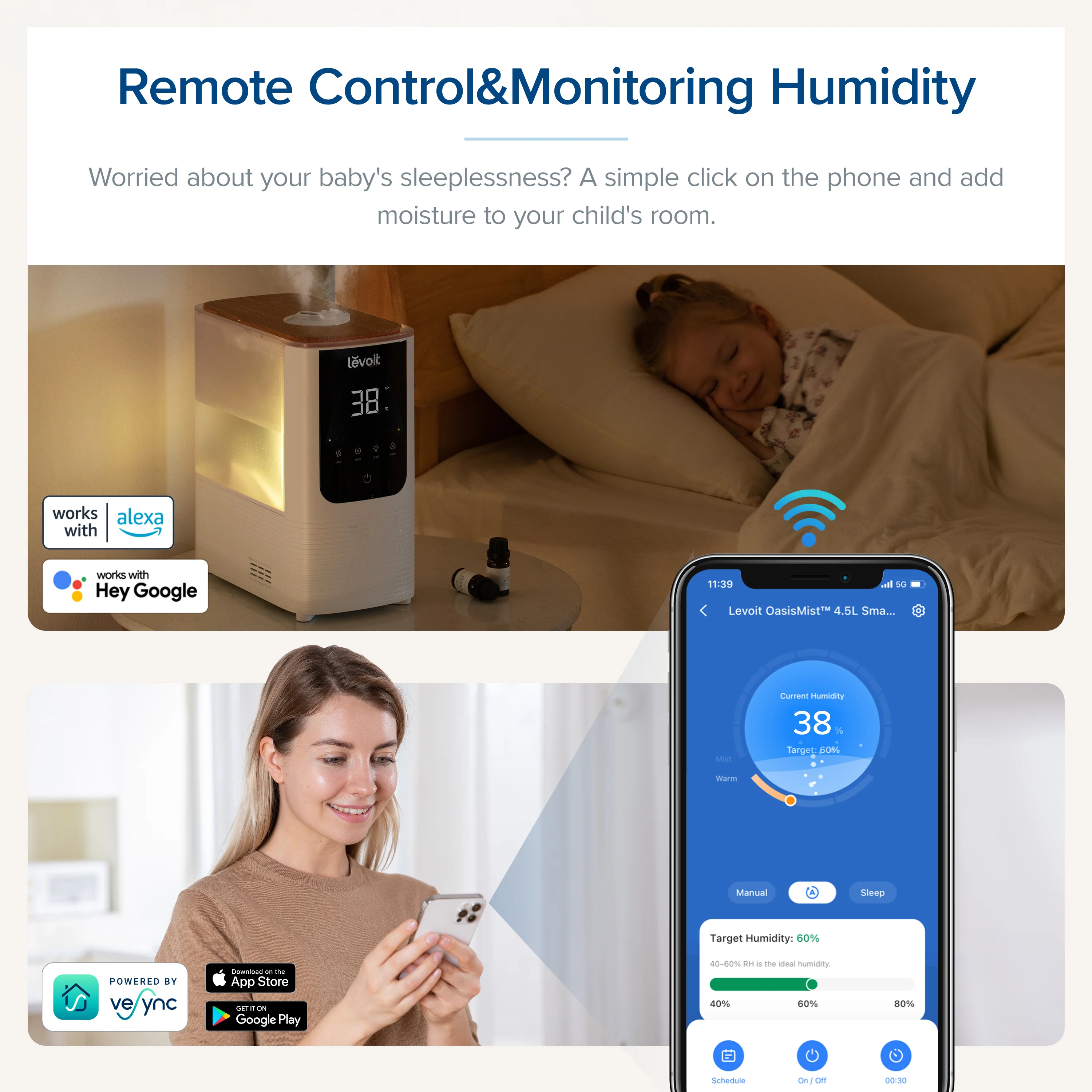 Levoit OasisMist Smart Humidifier - Cool and Warm Mist Humidifier - Image 7