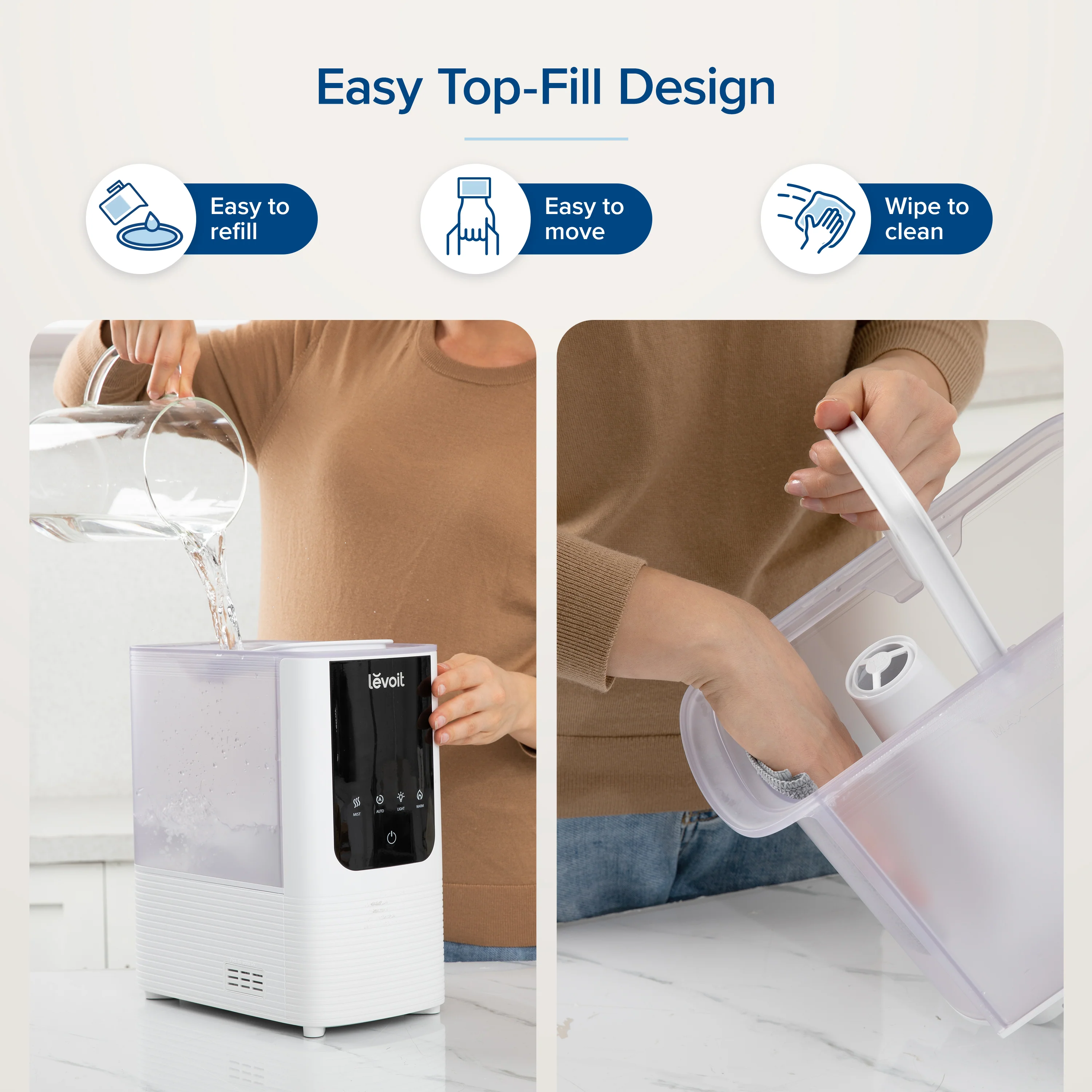 Levoit OasisMist Smart Humidifier - Cool and Warm Mist Humidifier - Image 8
